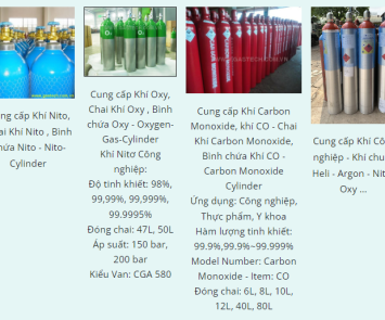 Khí Công Nghiệp Oxy, Nitơ, Argon & CO₂