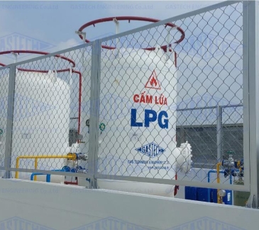 TRẠM LPG 2 BỒN 7.5M3 VÀ 2 MÁY HÓA HƠI ĐIỆN 200KG/HR KCN LỘC AN ĐỒNG NAI